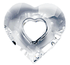 Swarovski 17mm Miss U Heart - Crystal (1pc) - Too Cute Beads