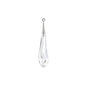 Swarovski 31.5mm Pure Drop Pendant with Rhodium Cap - Crystal (1 Piece) - Too Cute Beads