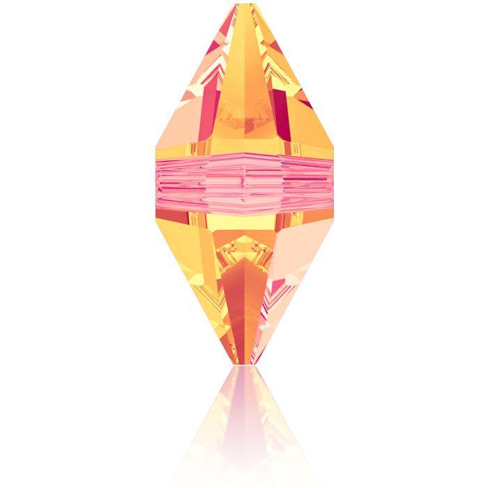 Swarovski 5747 16x8mm Double Spike Bead - Crystal Astral Pink