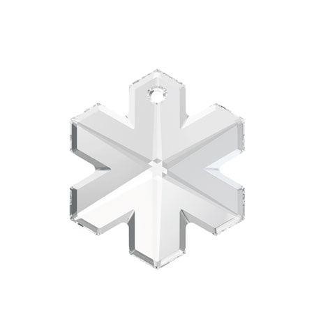 Swarvoski 6704 20mm Snowflake Pendant - Crystal - Too Cute Beads