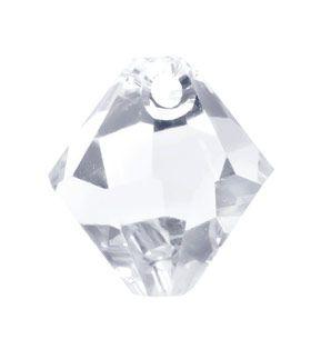 Swarovski 10mm Top Drill Bicone - Crystal (pk6) - Too Cute Beads