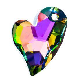 Swarovski 36mm Devoted 2 U Heart Pendant - Crystal Vitrail Medium (1pc) No longer in Production - Too Cute Beads