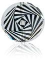 Swarovski 14mm Twist Bead - Crystal Zebra (1 Piece) - Too Cute Beads