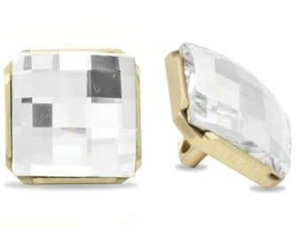 Swarovski 13mm (1812) Square Button - Crystal Gold - Too Cute Beads