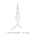 .925 Sterling Silver 1.5 Inch Curved Finding (1 Set) - Too Cute Beads