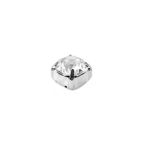 Swarovski 8x8mm Chaton Mount - Crystal (1 piece)