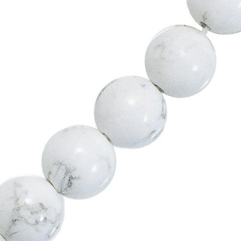 10mm Round White Howlite Beads (Pack of 10) - Too Cute Beads