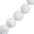 10mm Round White Howlite Beads (Pack of 10) - Too Cute Beads