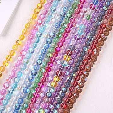 8mm Mermaid Glass Beads (Pack of 10) - Too Cute Beads