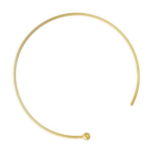 14K Gold Filled 26mm Endless Ball End Ear Wires (1 Pair) - Too Cute Beads