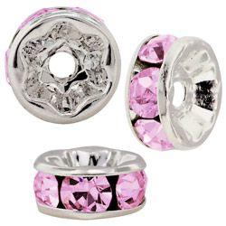 6mm S/S Plated Roundell- Rose (pk10)