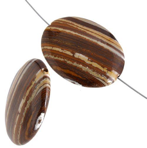 Iron Zebra Jasper 13x18mm Oval Beads - Too Cute Beads