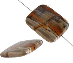 Iron Zebra Jasper 30x40mm Rectangle Beads - Too Cute Beads