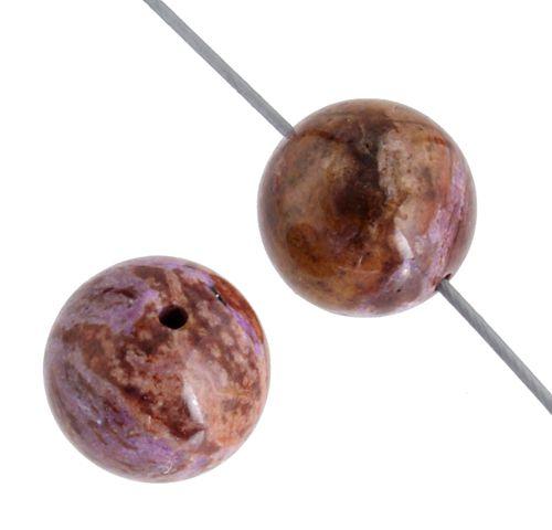 Paisley Jasper (Purple) 10mm Round Beads