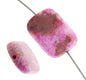 Pink Crazy Lace 13x18mm Rectangle Beads - Too Cute Beads