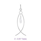 .925 Sterling Silver 1.5 Inch Curved Finding (1 Set) - Too Cute Beads