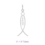 .925 Sterling Silver 1.5 Inch Curved Finding (1 Set) - Too Cute Beads