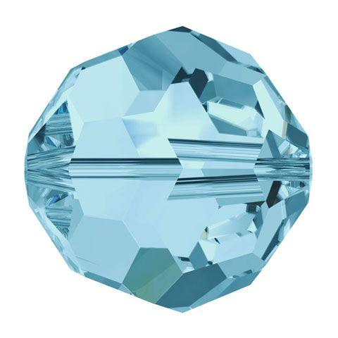 Swarovski 8mm Round - Aquamarine (10 Pack)