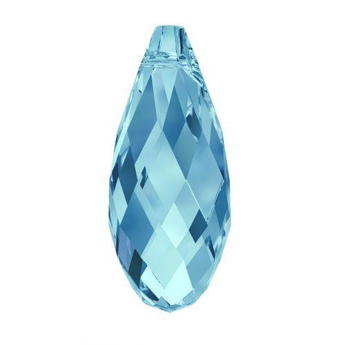 Swarovski 17x8.5mm Briolette Pendant - Aquamarine (1pc) - Too Cute Beads