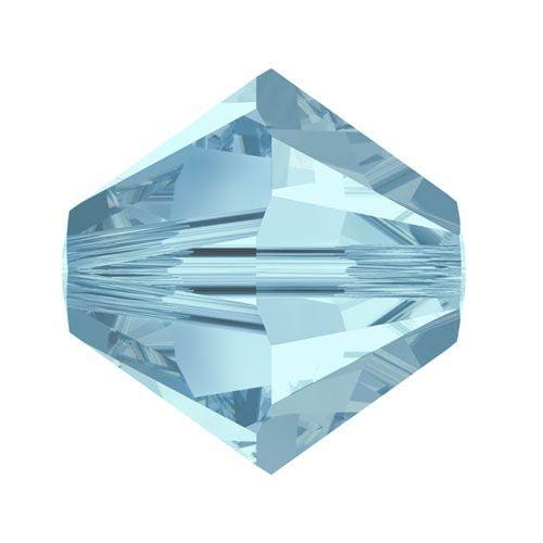 Swarovski 4mm Bicone - Aquamarine (10 Pack) XILION - Too Cute Beads