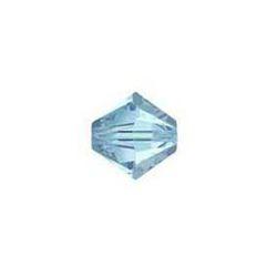 Swarovski 5328 3mm Bicone - Aquamarine (50 Pieces) - Too Cute Beads