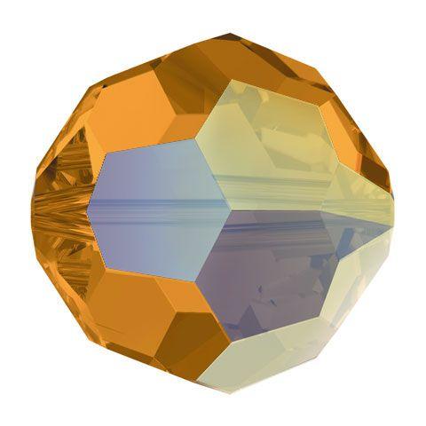 Swarovski 5mm Round - Topaz AB (10 Pack) No longer in Production