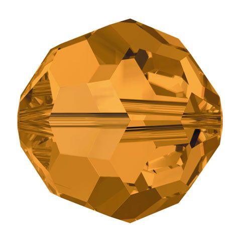 Swarovski 5mm Round Bead - Topaz (10 Pack) - Too Cute Beads