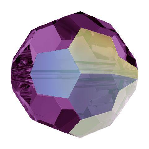 Swarovski 8mm Round - Amethyst AB (10 Pack) - Too Cute Beads