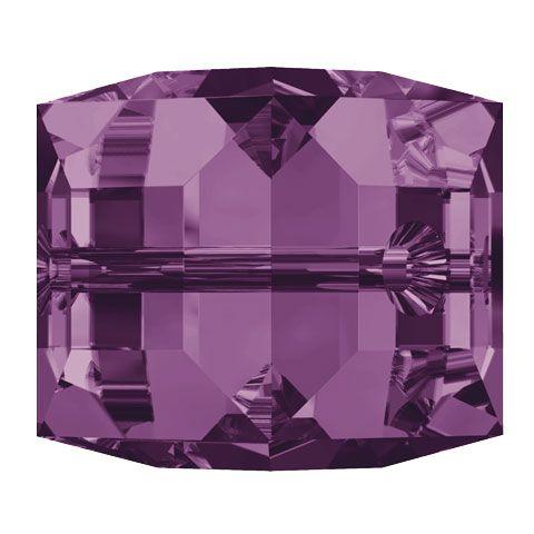 Swarovski 8mm Cube Bead - Amethyst (1 Piece)