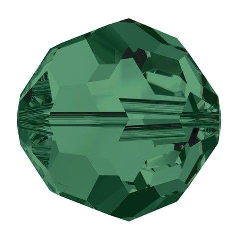 Swarovski 8mm Round - Emerald (10 Pack) - Too Cute Beads