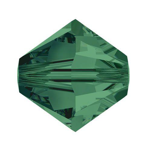 Swarovski 6mm Bicone - Emerald (10 Pack) XILION