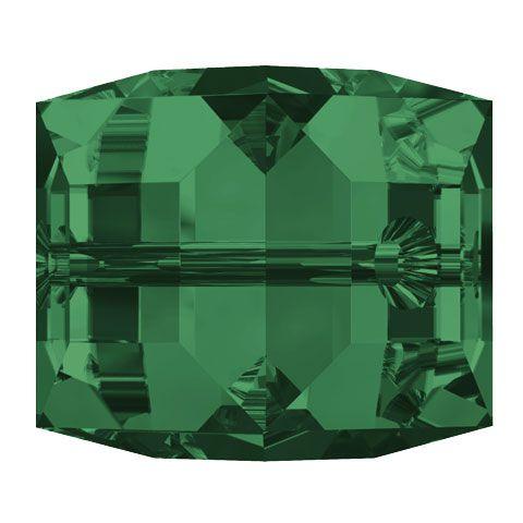 Swarovski 8mm Cube Bead - Emerald (1 Piece)