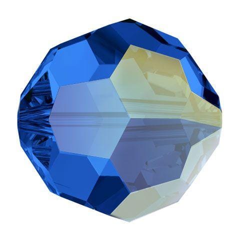 Swarovski 4mm Round - Sapphire AB (10 Pack) No longer in Production