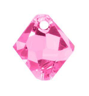 Swarovski 8mm Top Drill Bicone - Rose (10 pack)