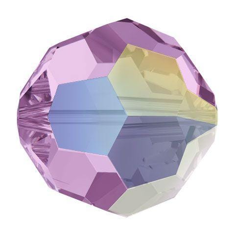 Swarovski 4mm Round - Light Amethyst AB (10 Pack) No longer in Production - Too Cute Beads