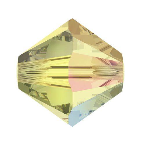 Swarovski 5mm Bicone - Jonquil AB (10 Pack) XILION - Too Cute Beads