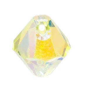 Swarovski 6mm Top Drill Bicone - Jonquil AB 2X (10 Pack) - Too Cute Beads