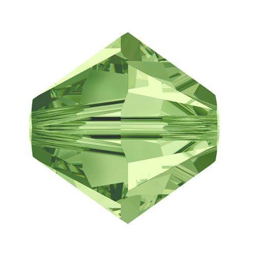 Swarovski 4mm Bicone - Peridot (10 Pack) XILION - Too Cute Beads