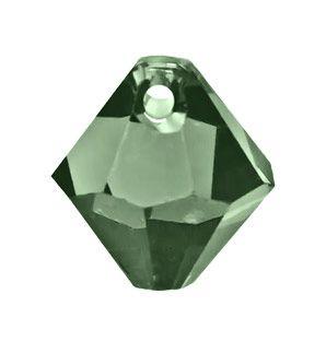 Swarovski 6mm Top Drill Bicone - Peridot Satin (10 Pack) - Too Cute Beads