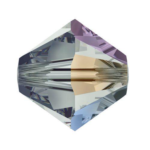 Swarovski 6mm Bicone - Black Diamond AB (10 Pack) XILION