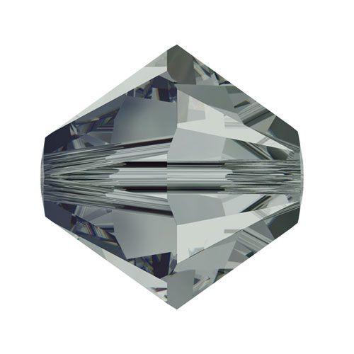 Swarovski 6mm Bicone - Black Diamond (10 Pack) XILION