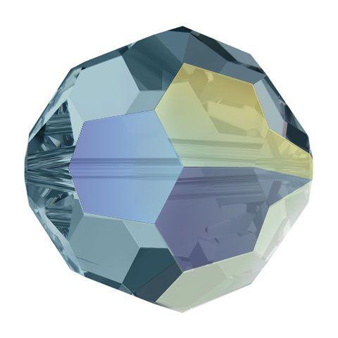 Swarovski 6mm Round - Indian Sapphire AB 2X (10 Pack)