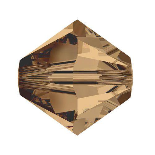 Swarovski 4mm Bicone - Light Smoked Topaz (10 Pack) XILION