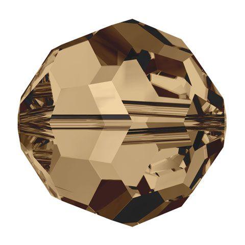 Swarovski 4mm Round - Light Smoked Topaz (10 Pack) No longer in Production - Too Cute Beads