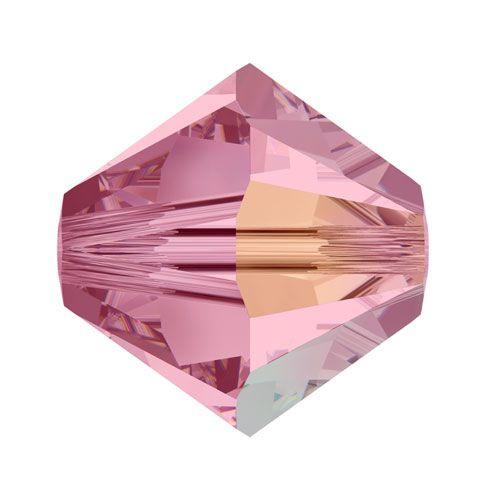 Swarovski 6mm Bicone - Light Rose AB (10 Pack) XILION