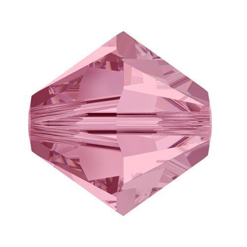 Swarovski 5mm Bicone - Light Rose (10 Pack) XILION - Too Cute Beads
