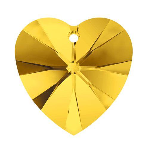 Swarovski 18x 17.5mm Heart Pendant - Sunflower (1pc) XILION