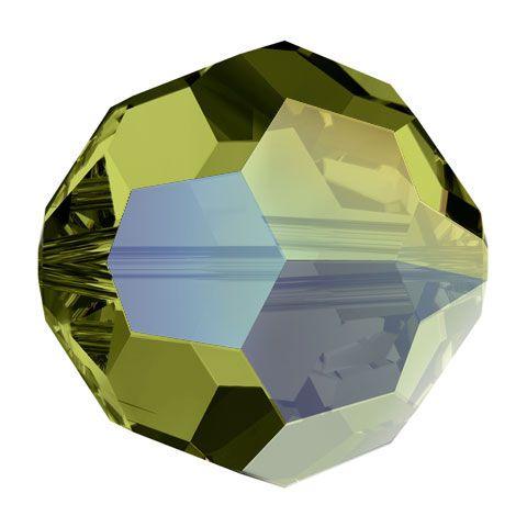 Swarovski 6mm Round - Olivine AB (10 Pack) - Too Cute Beads