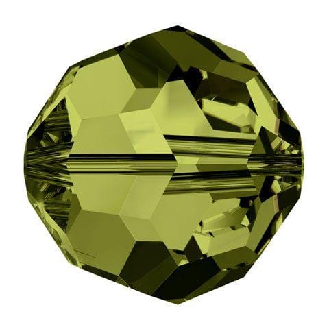 Swarovski 4mm Round - Olivine (10 Pack) - Too Cute Beads