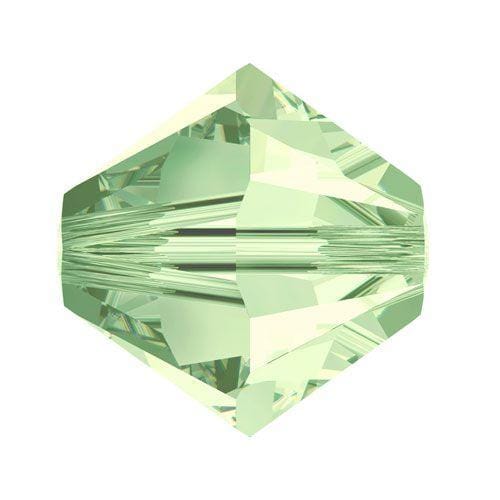 Swarovski 4mm Bicone - Chrysolite (10 Pack) XILION - Too Cute Beads